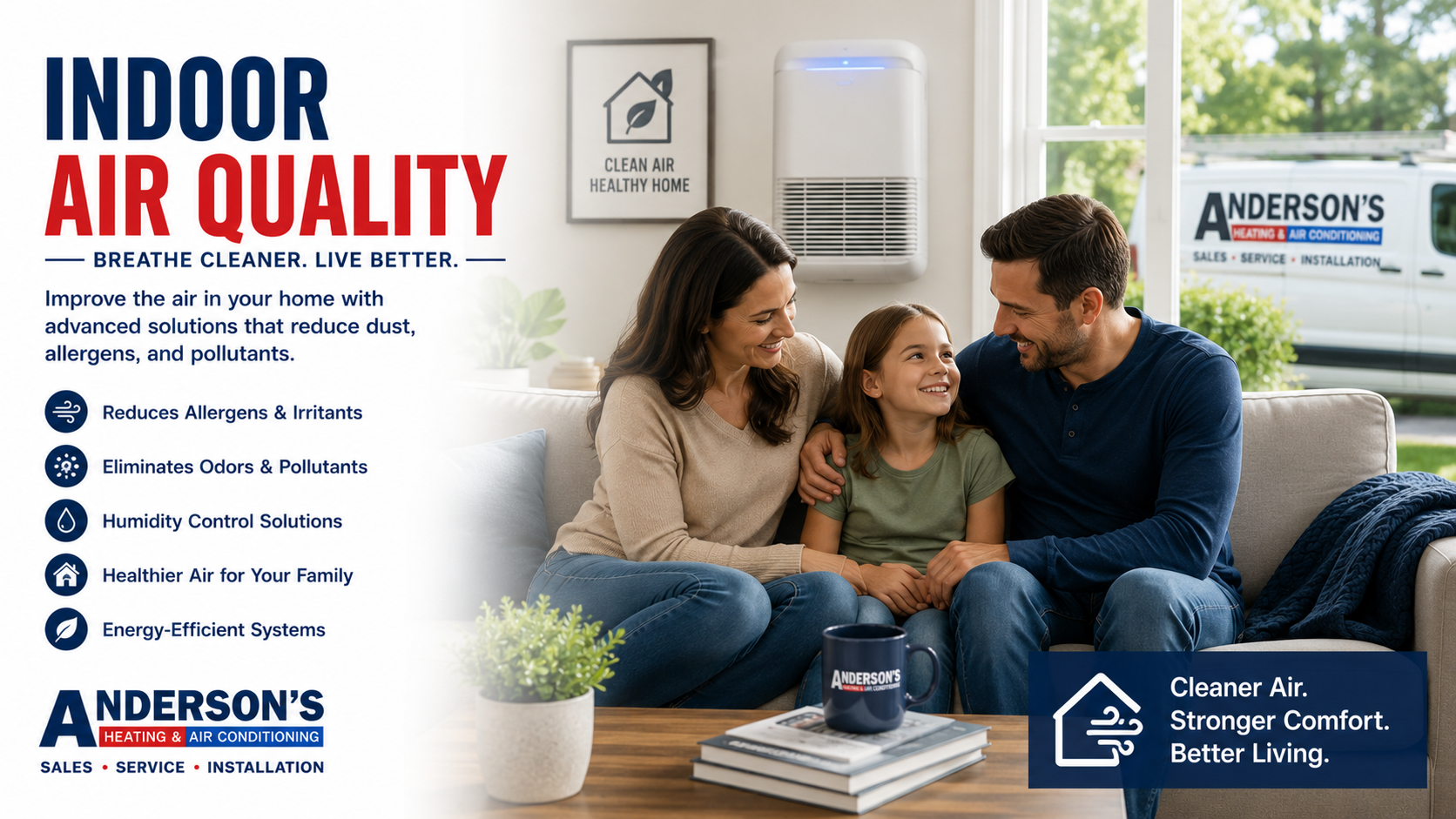 Anderson's Heating and Air Conditioning services in Winterville NC