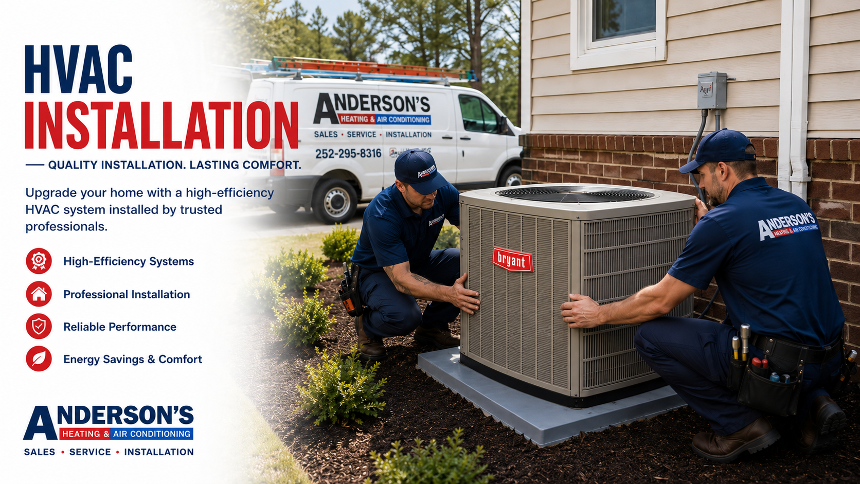 Anderson's Heating and Air Conditioning professional HVAC service