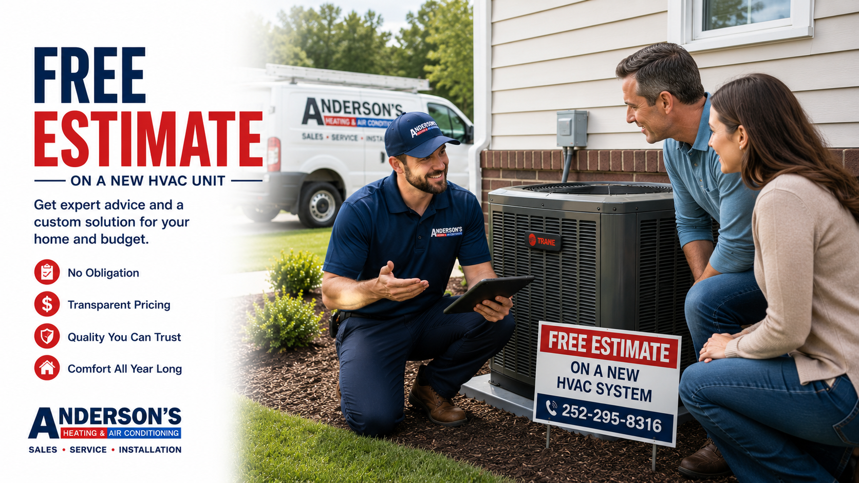 Heating and cooling service from Anderson's HVAC