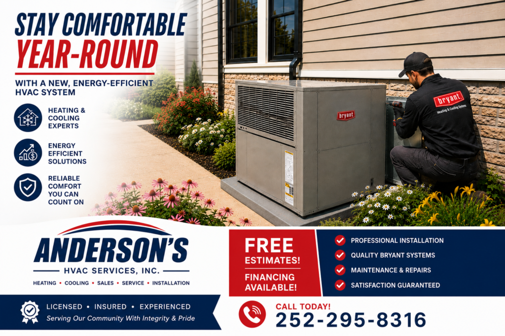 HVAC repair and service by Anderson's Heating and Air Conditioning